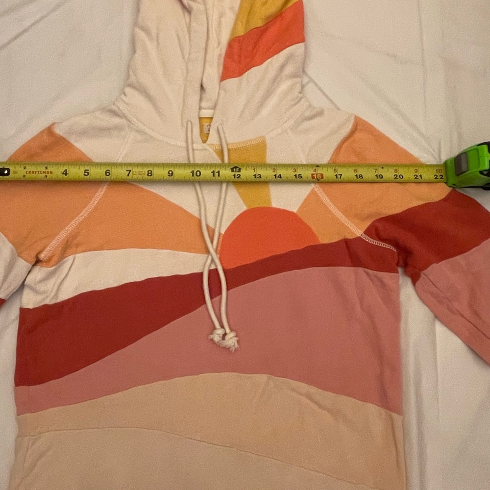 Faherty Sunset Hoodie XS Colorblock Baja Style Sweatshirt - Picture 10 of 11